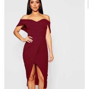 Off the shoulder BooHoo dress